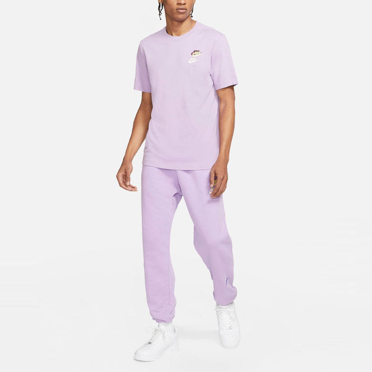 Men's Nike Multi-Color Embroidered Logo Sports Pants/Trousers/Joggers Purple DD4676-589