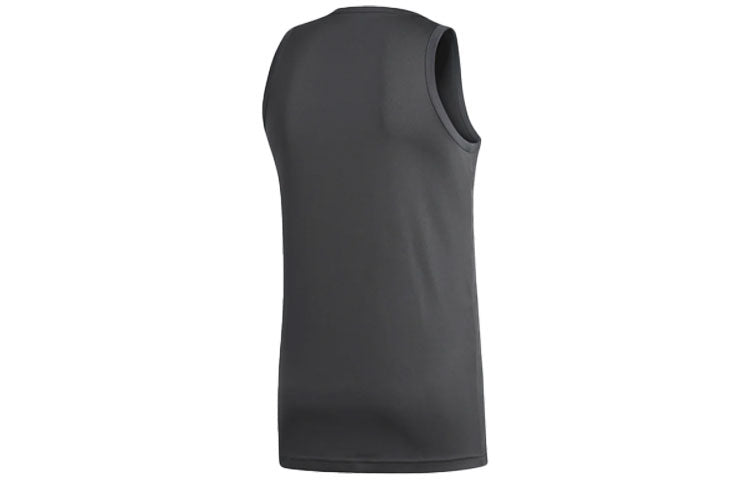 Men's adidas Logo Basketball Sports Gray Vest CZ1452
