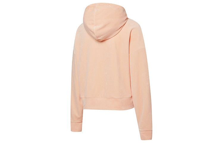 (WMNS) PUMA Her Velour Logo Embroidery Hoodie Orange 846417-27