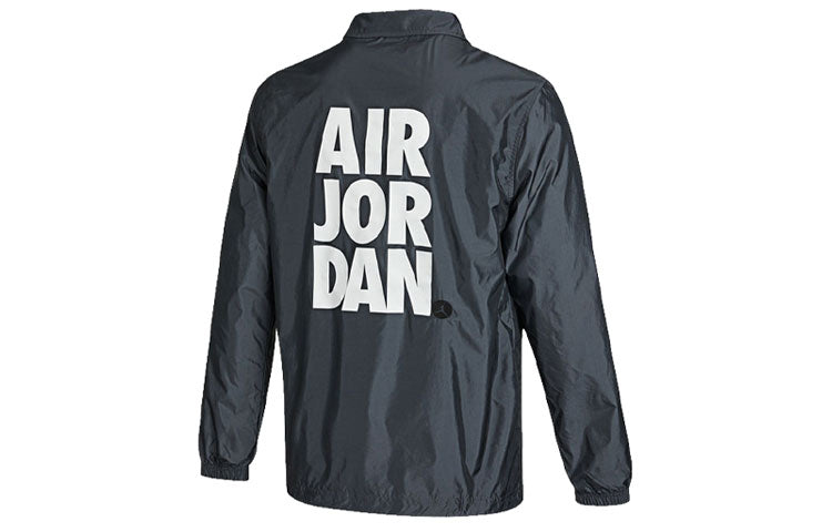 Air Jordan Alphabet Printing Woven logo Sports Jacket Black CZ4825-084