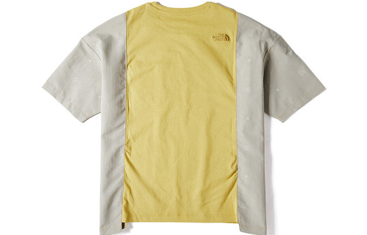 THE NORTH FACE Quick Dry Colorblock Splicing Short Sleeve Yellow 497W-ZBJ