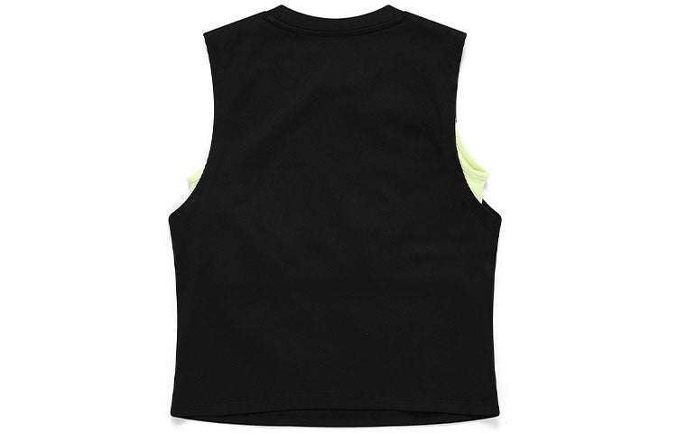 (WMNS) Fila Logo Printing Knit Sports Sleeveless Black T11W125113F-BK