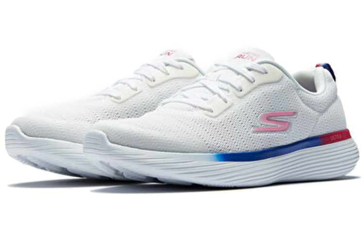 (WMNS) Skechers Running Shoes White 128190-WPNK