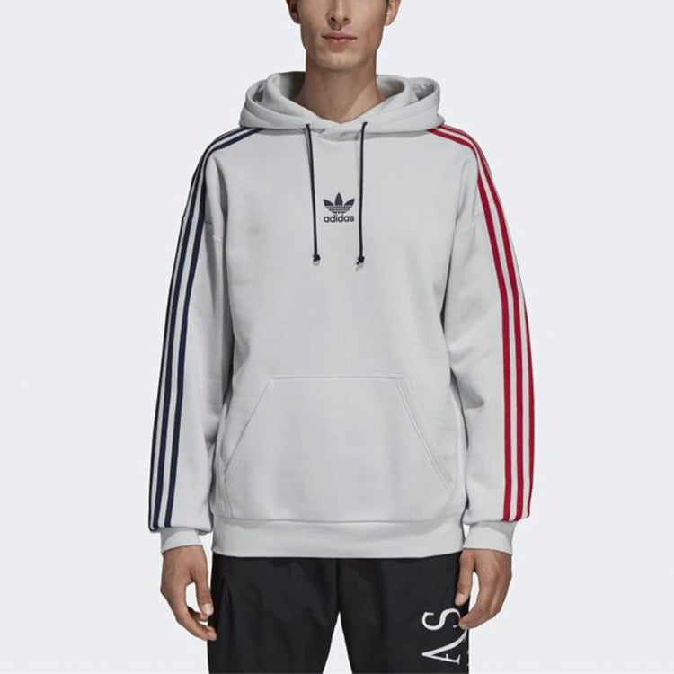 Men's adidas originals 3 STripe Hoody Gray EC3673