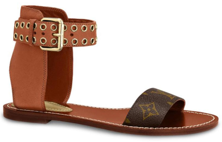 (WMNS) LOUIS VUITTON shoes Passenger flat sandals 'Brown' 1A63ZX