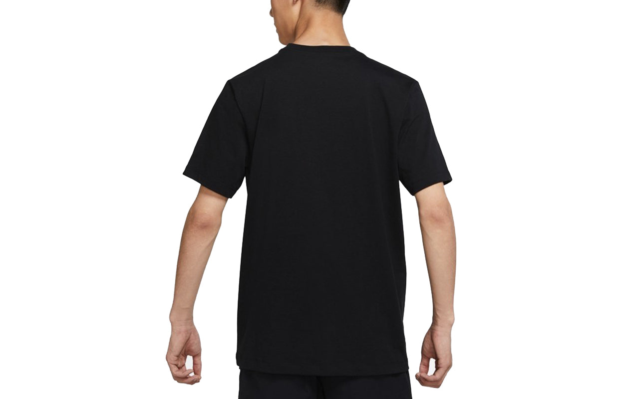 Nike Sportswear Leisure Sports Letter Print Crewneck Short Sleeve Men's Black DD3382-010