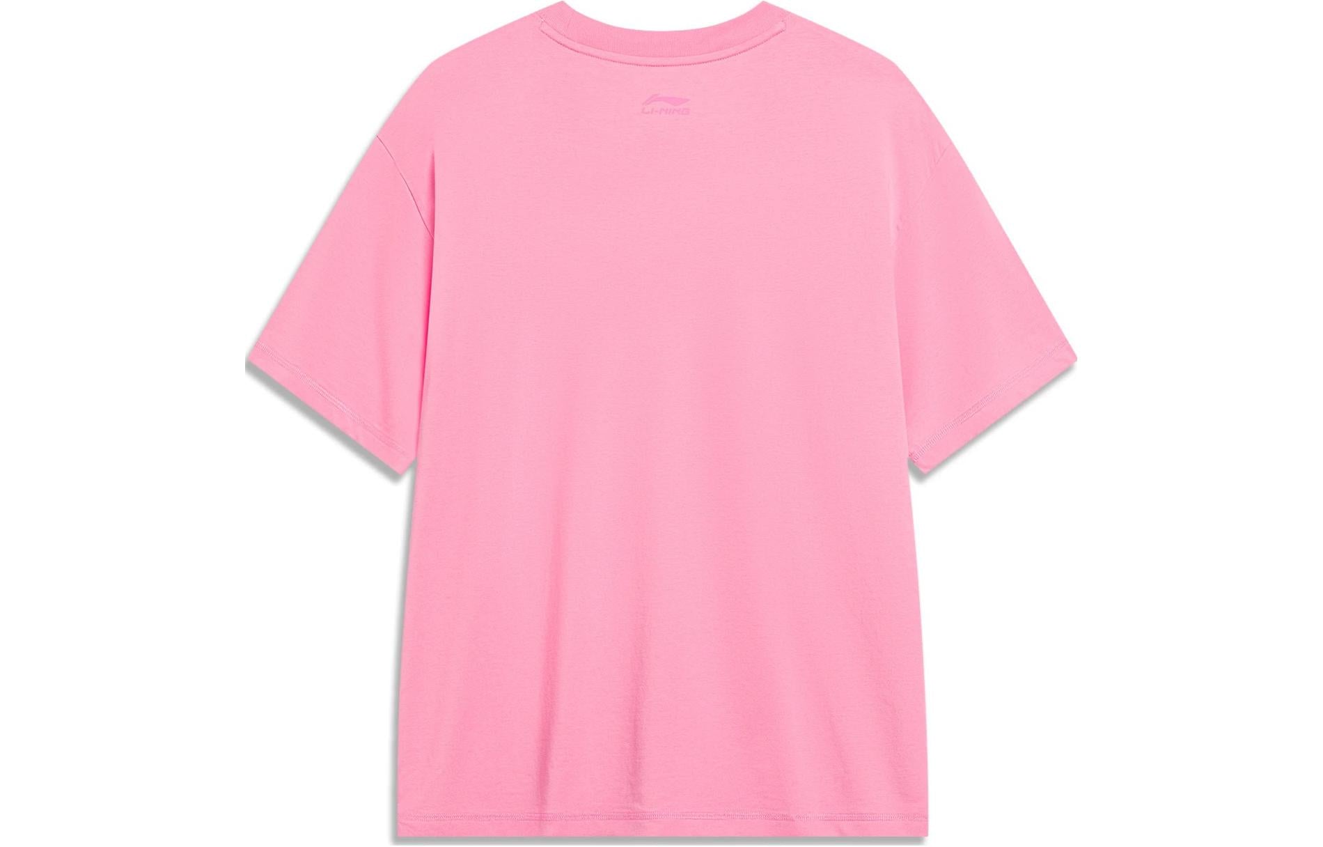 Li-Ning Logo Loose Fit T-shirt 'Pink' AHST723-9