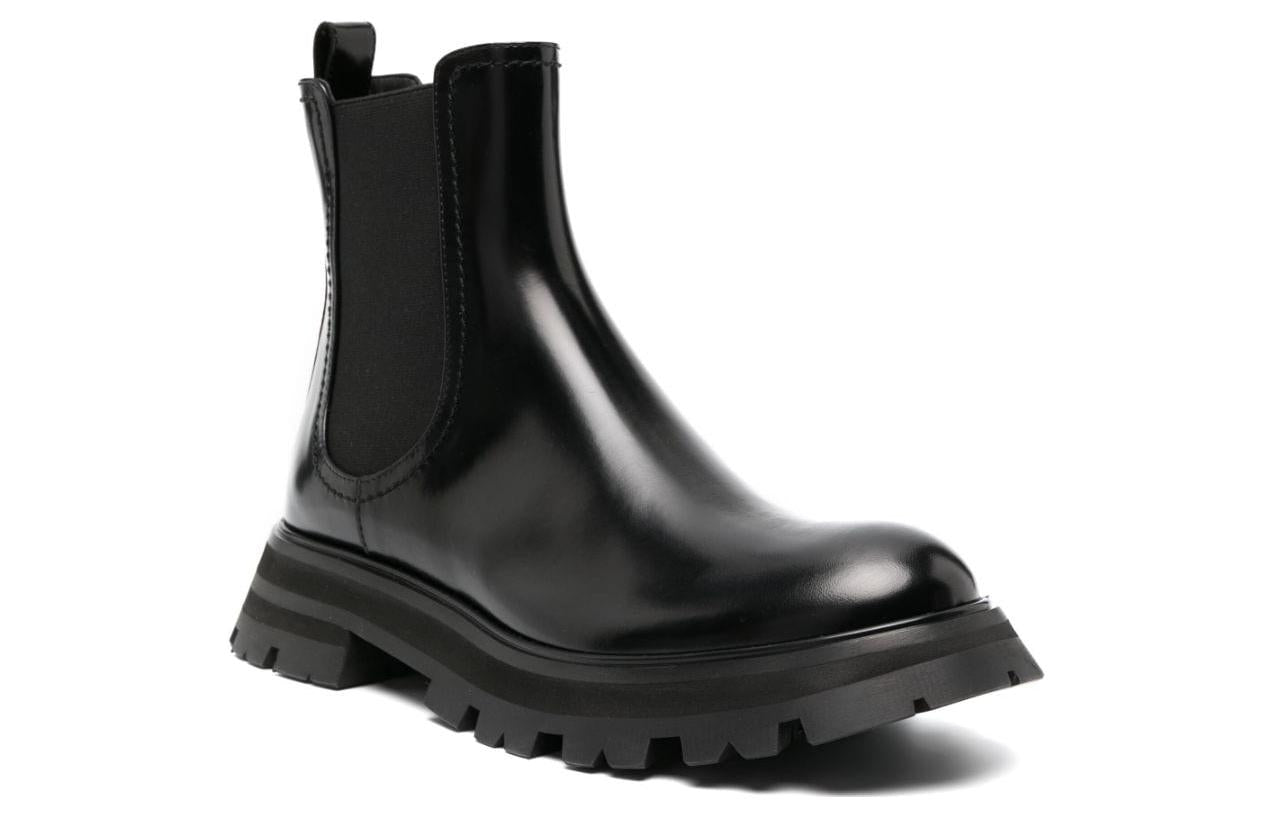 (WMNS) Alexander McQueen Wander Chelsea Leather Boots 'Black' 757487WIDU1