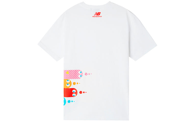 New Balance x Pacman Crossover Creative Pattern Short Sleeve Couple Style White NEA1N513-IV