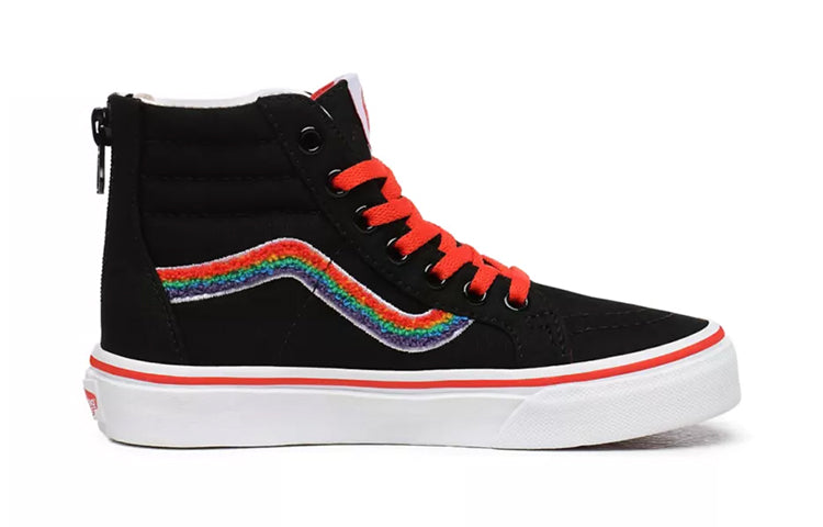 (PS) Vans Chenille Sk8-hi Zip 'Rainbow Black' VN0A4BUXWKT