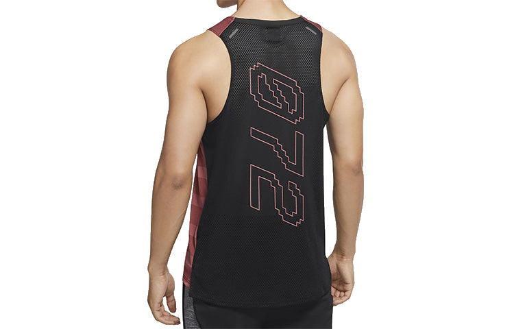Nike Dri-Fit Series Breathable Running Sports Vest Red CU5690-652