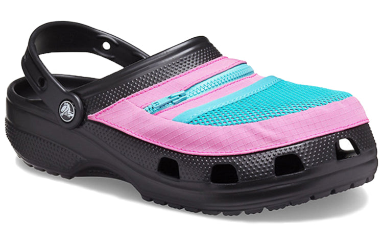 Crocs Classic Clog Pocket Sandals Black Pink 206612-0I8