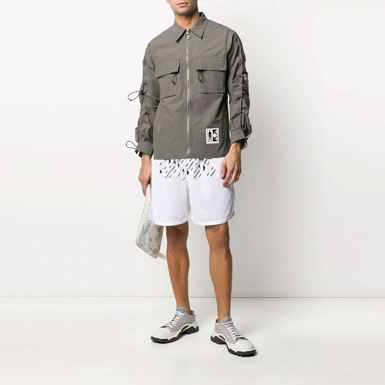 Off-White SS21 Cargo Pocket Long Sleeves Shirt Gray OMGA112S20H910130810