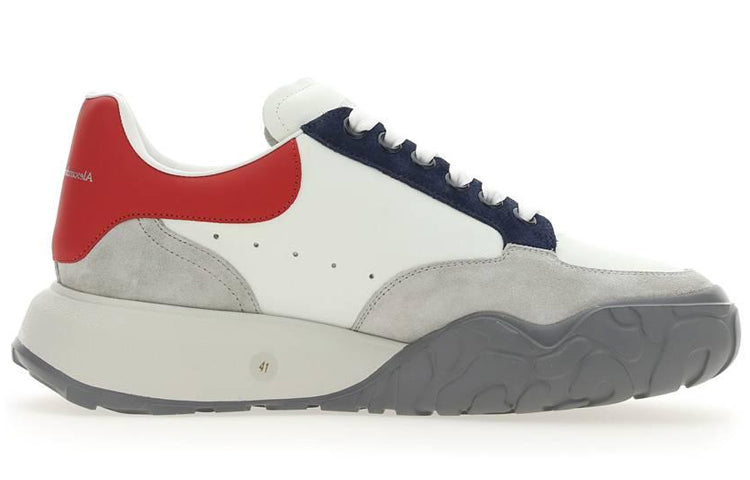 Alexander McQueen Court Trainer 'Grey White Red' 705117WIAAC8990