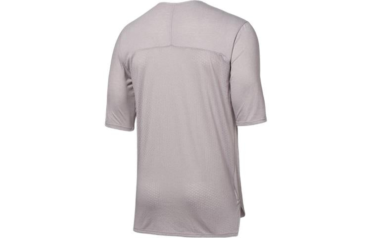 Men's Nike Breathe Tailwind Chest Solid Color Logo Quick Dry Round Neck Short Sleeve Gray T-Shirt 892844-027