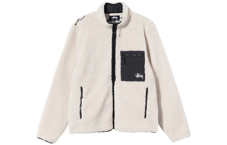 Stussy Venus Jacqrd Sherpa Jacket 'Creamy' 118437F