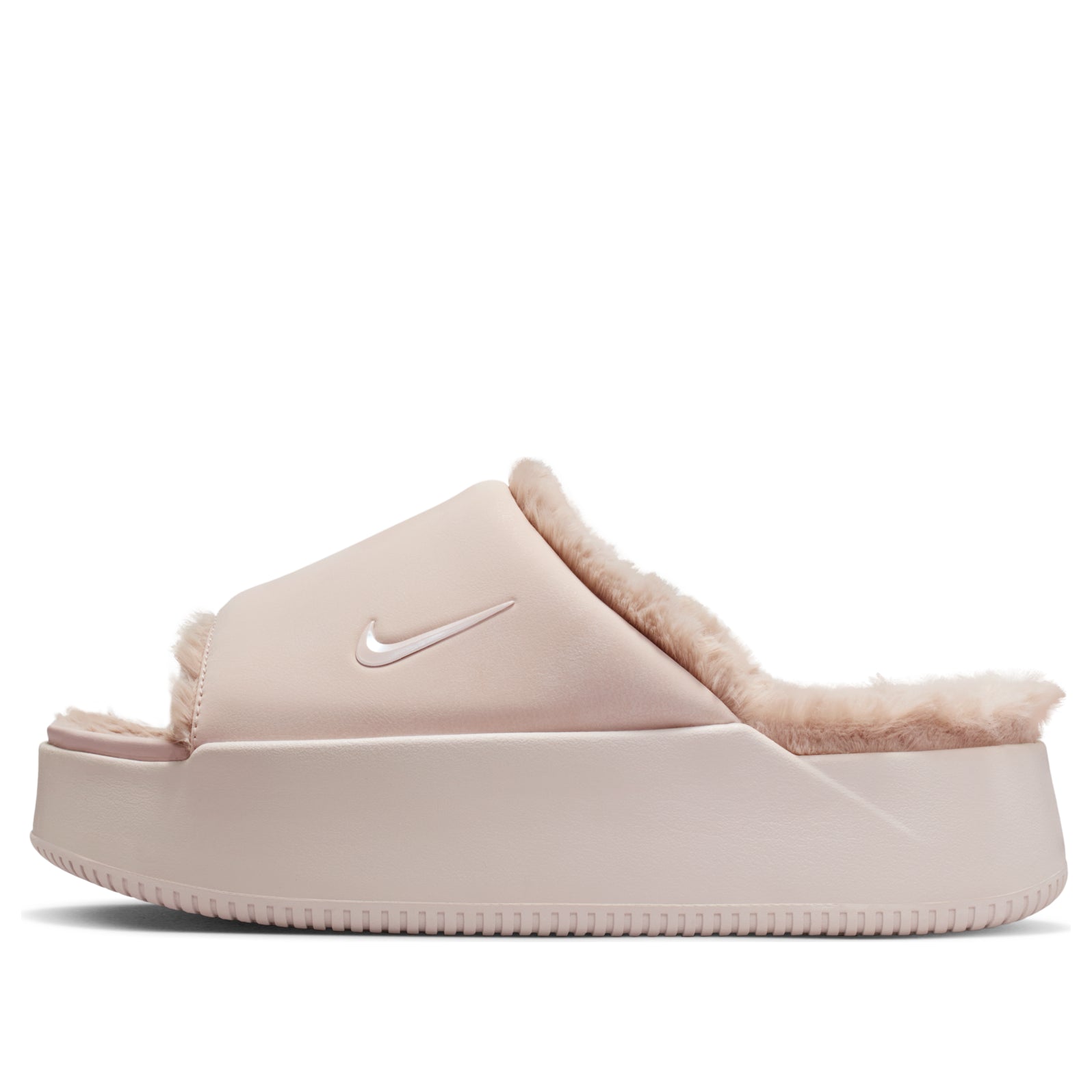 (WMNS) Nike Calm Elevation Fur Slides 'Slit Red Malt' HV8560-600