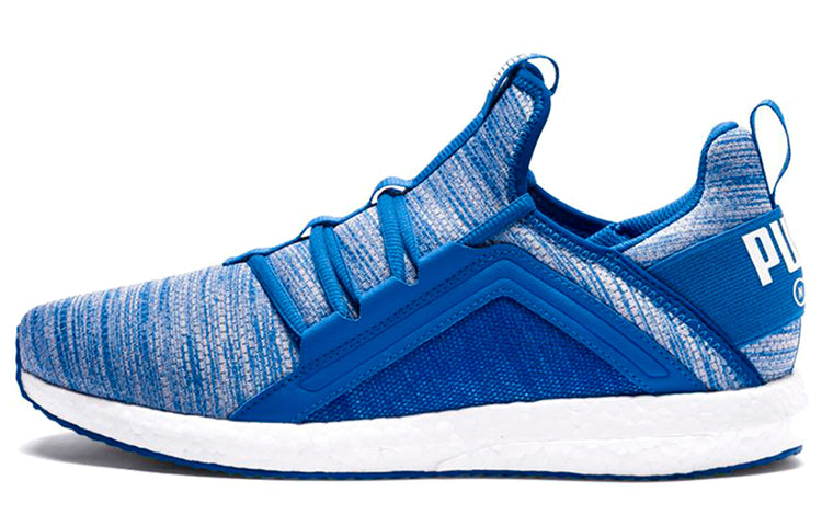 PUMA Mega Energy Heather Knit Low Running Shoes Blue/White 191095-04