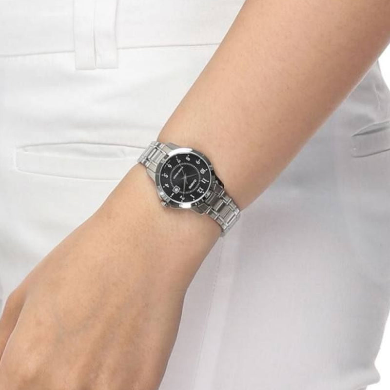 CASIO Female DRESS Japan / South Korea Fashion Black Analog LTP-V004D-1B2UDF