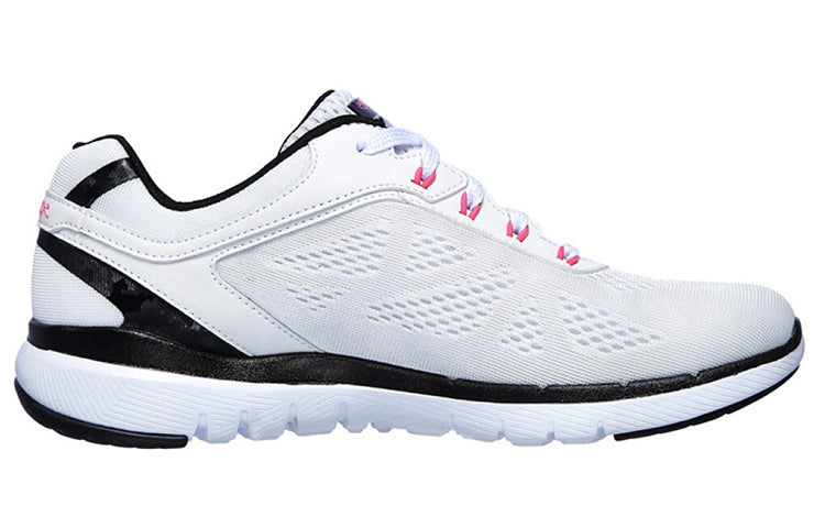 (WMNS) Skechers Flex Appeal 3.0 Low-Top Running Shoes White/Black/Pink 13474-WBHP