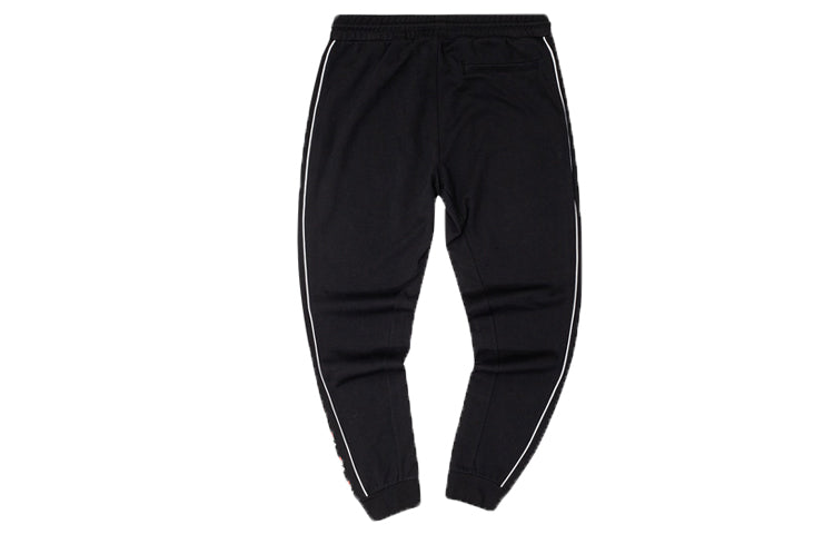 Fila Logo Knit Casual Sports Bundle Feet Long Pants Black T11M032606F-BK