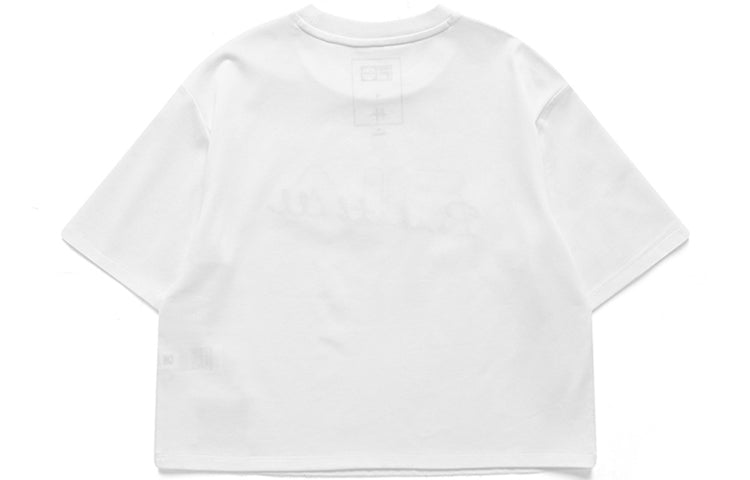 FILA Fusion Casual Sports Printing Round Neck Short Sleeve White T11W128102F-WT