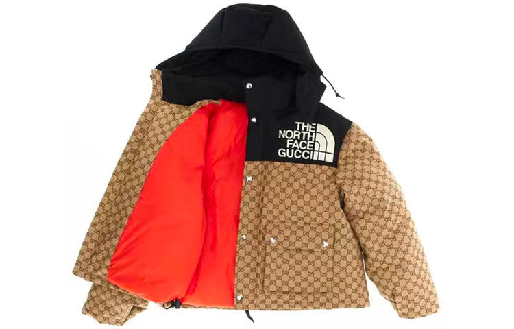 (WMNS) Gucci x The North Face GG Padded Short Jacket 'Black Ebony Beige' 670908-Z8APZ-2184