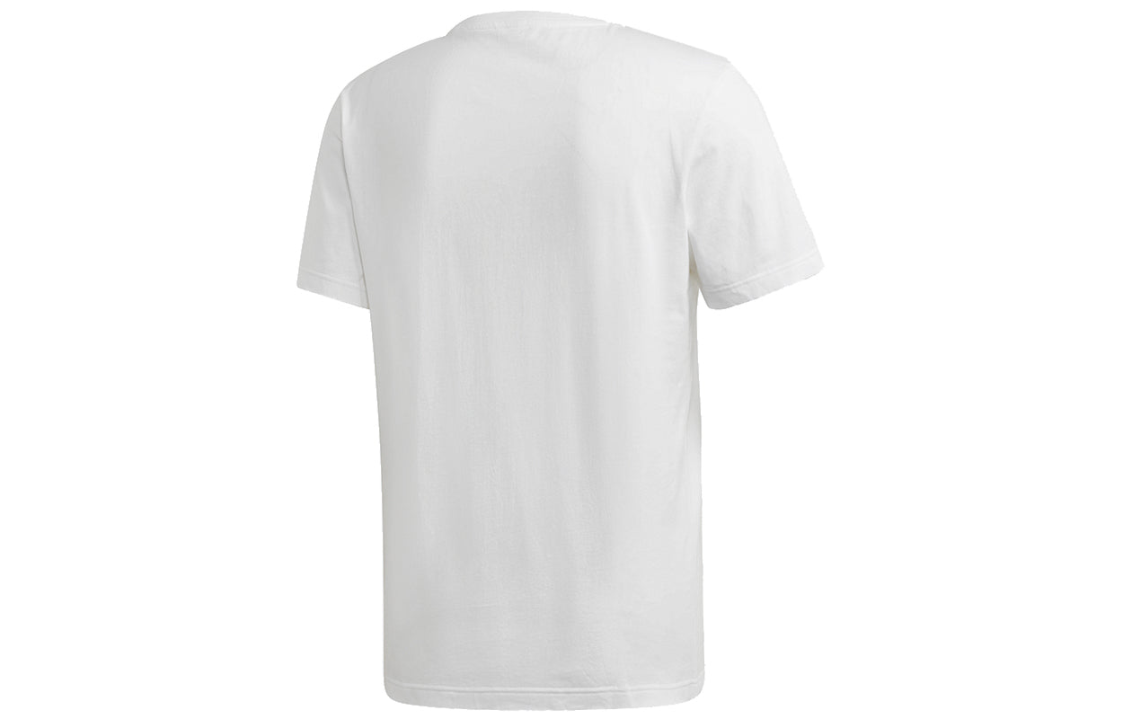 adidas Embroidery Gfx Embroidered Cartoon Printing Casual Sports Round Neck Short Sleeve White FM9449