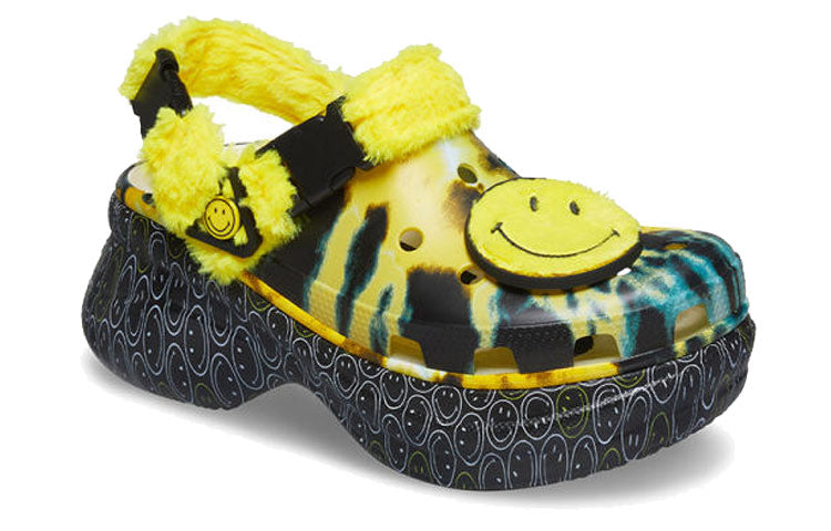 (WMNS) Crocs Classic Clog Smiling Face Stylish Flat Sports 'Yellow' 207271-90H
