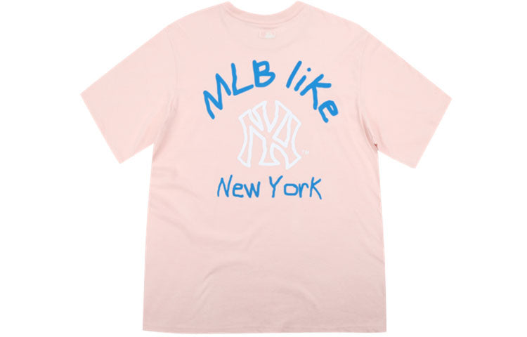 MLB Unisex LIKE New York Yankees Series Printing Round-neck Pink/Red 31TSSJ931-50P