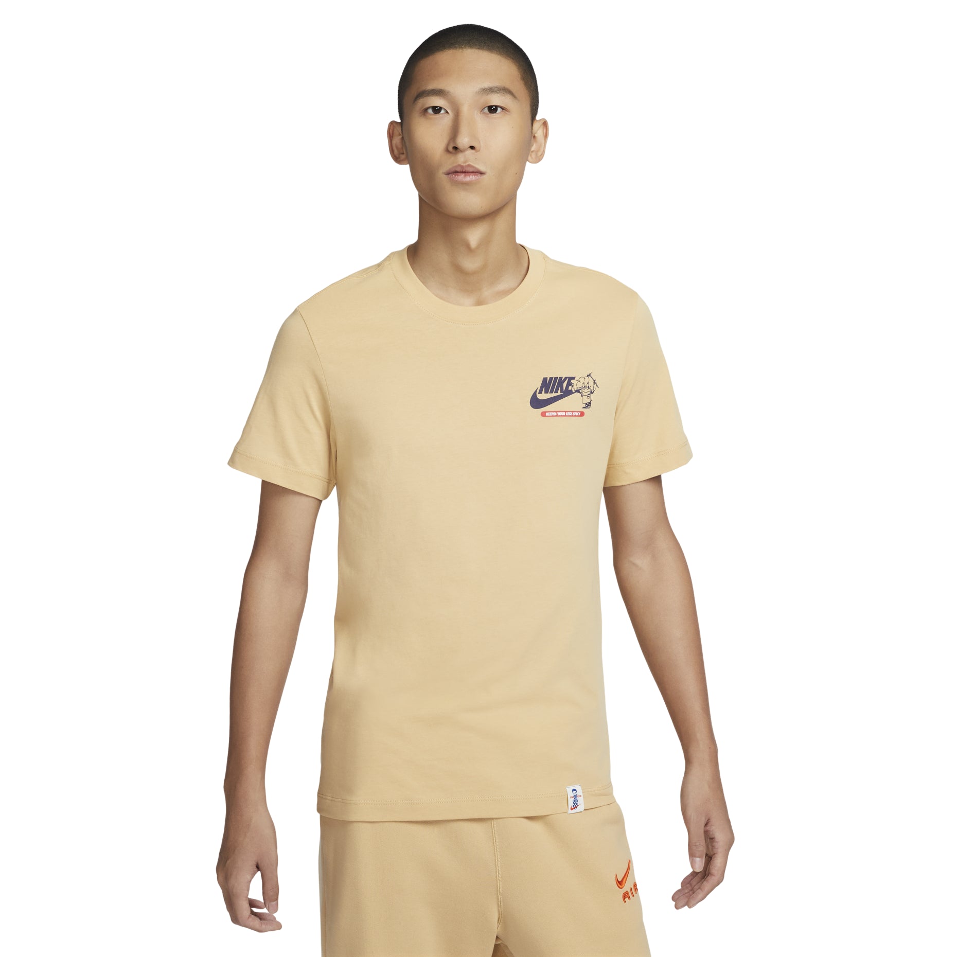 Nike NSW Logo T-Shirt Asia Sizing 'Beige' FV3755-252