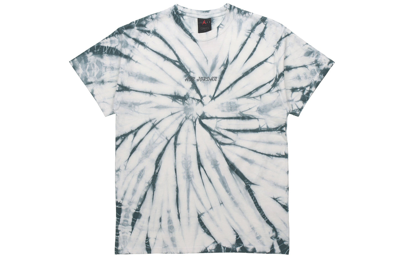 Air Jordan Tie Dye Printing Loose Knit Short Sleeve Green DQ3903-101