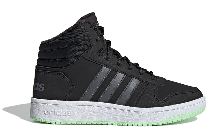 (GS) adidas Hoops 2.0 Mid Shoes 'Black Grey' EE6704