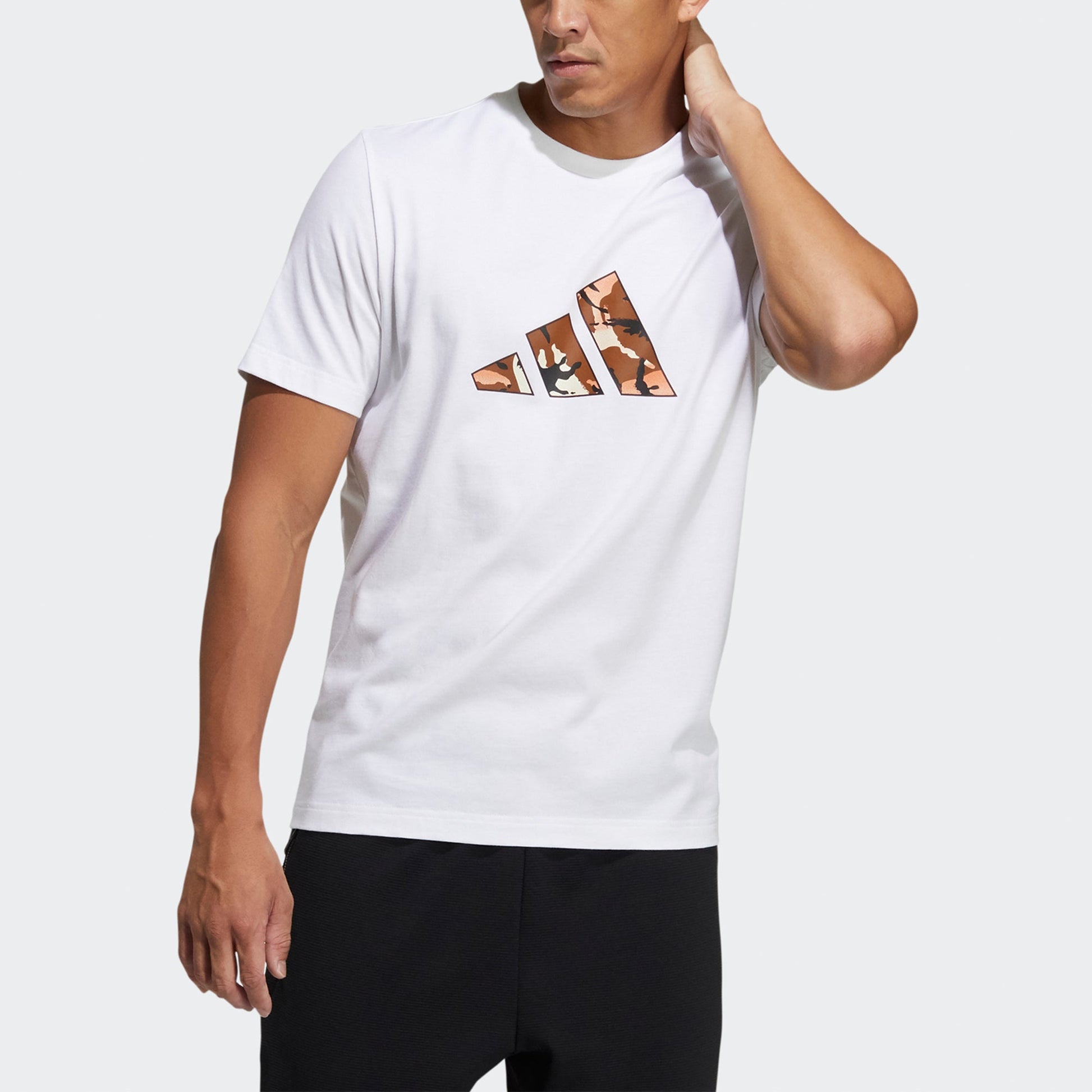 adidas Ub Gxf T Box Sports Camouflage Printing Logo Short Sleeve White GP0852