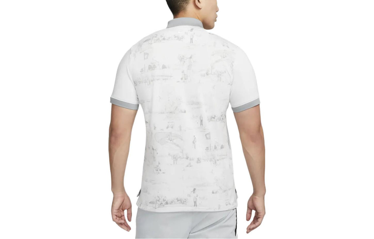 Nike Slim Fit Golf Print Polo 'Grey' DN2360-025