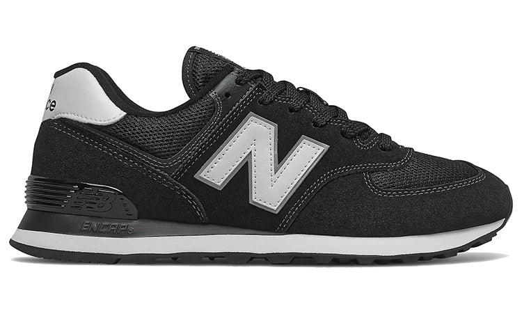 New Balance 574 Shoes Black/White ML574EE2