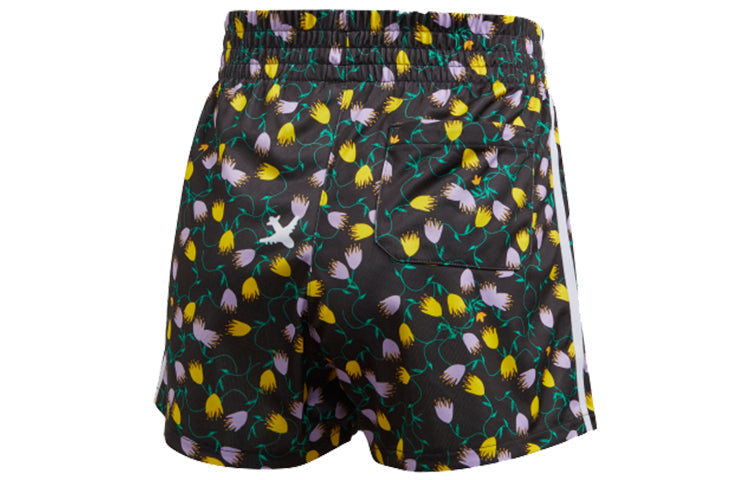 (WMNS) adidas originals Allover Print Shorts Black FL4111