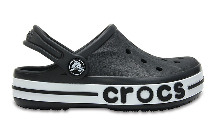 (PS) Crocs Small Crocs Outdoor Flat Heel Beach Sports Black White Sandals 'Black White' 205100-001