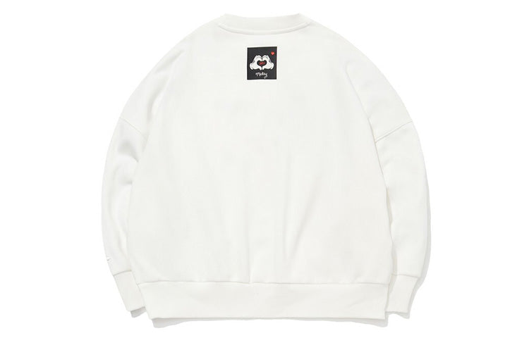 (WMNS) Li-Ning x Disney Crossover Loose Pullover 'White Black' AWDQC28-1