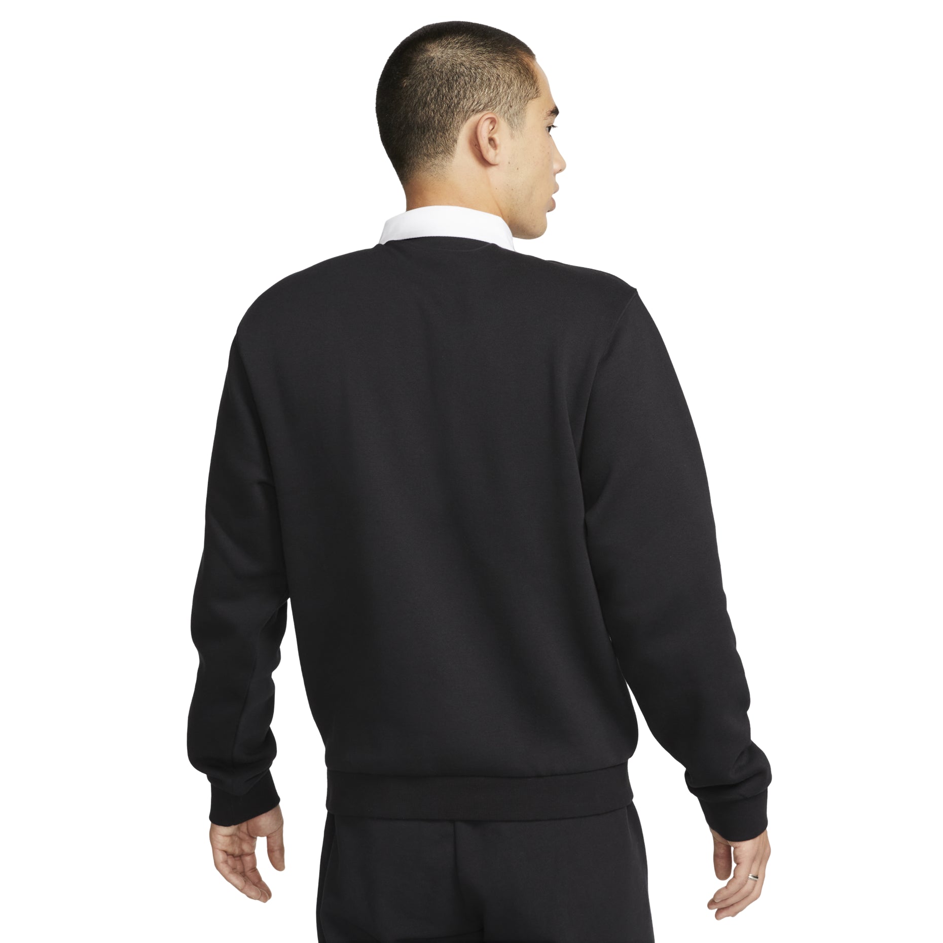 Nike Club Fleece Plush Long Sleeve Lapel Shirt 'Black' DX0538-010