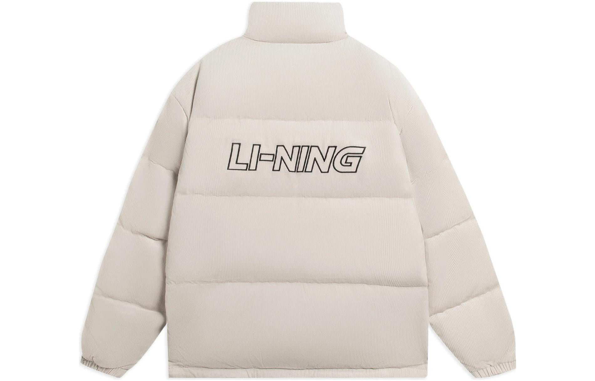 Li-Ning Logo Woven Down Jacket 'Beige' AYMS315-2