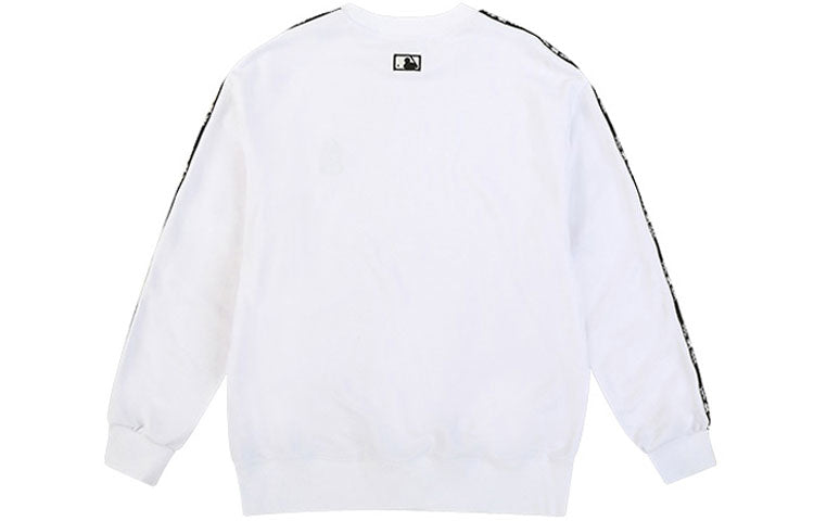 MLB NY New York Yankees Loose Casual Round Neck Long Sleeves Unisex White 31MTT1011-50W