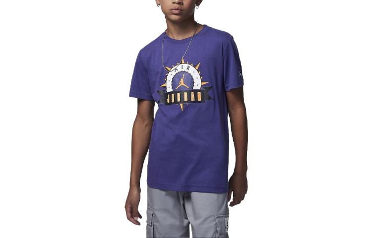 (GS) Air Jordan MVP Flight Crew T-Shirt 'Purple' 95C734-PA5