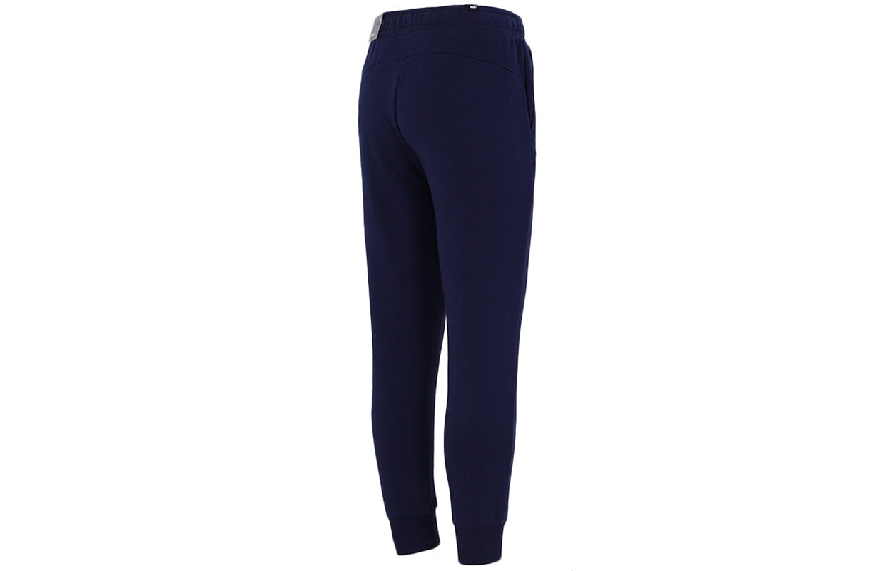 PUMA Essentials Logo Pants 'Navy White' 588730-06