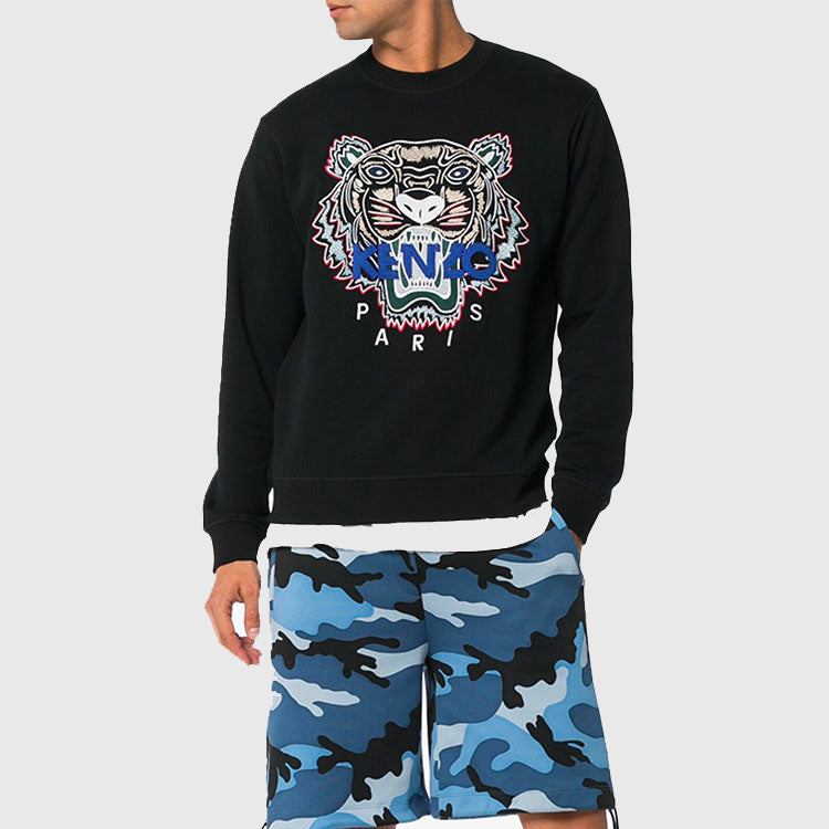 KENZO Tiger Head Embroidered Printing Long Sleeves Sweatshirt 'Black' F865SW0014XA-99