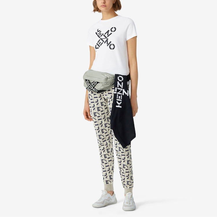 KENZO SS21 Logo Printing Round-neck White FB52TS8504SJ-01