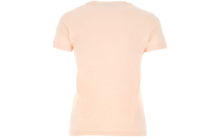 KENZO Tiger Head Printing Logo Pattern Round Neck Short Sleeve Pink FA62TS8464YB-34