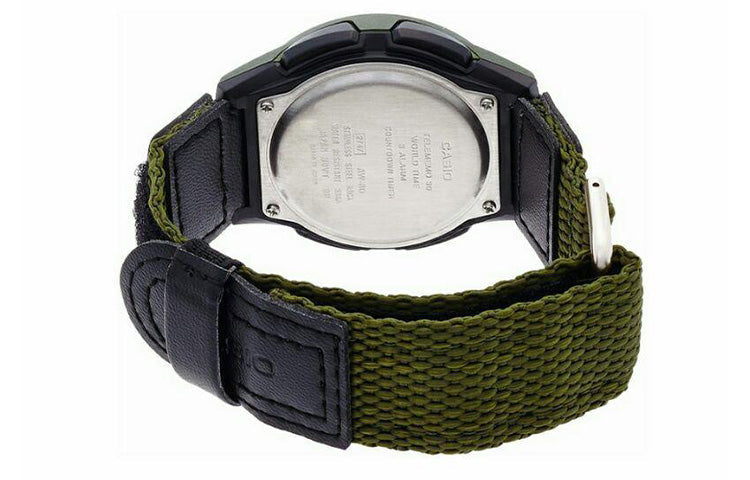 CASIO Waterproof Sports Shockproof Mens Army Green Analog/Digital Combo AW-80V-3BJF