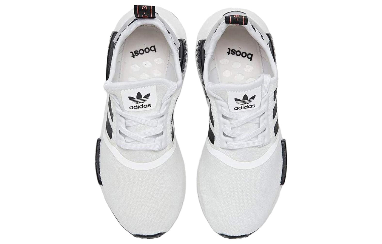 (GS) adidas NMD_R1 'White Black' FW7688