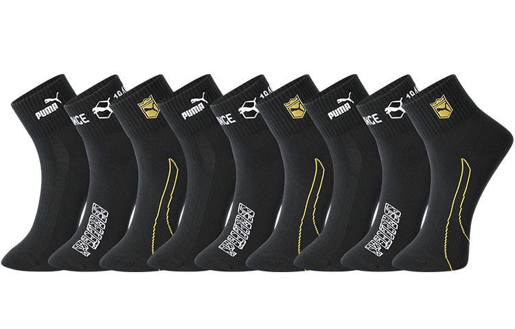 PUMA Casual Socks 3 Pack 'Black White Gold' 701223997-001
